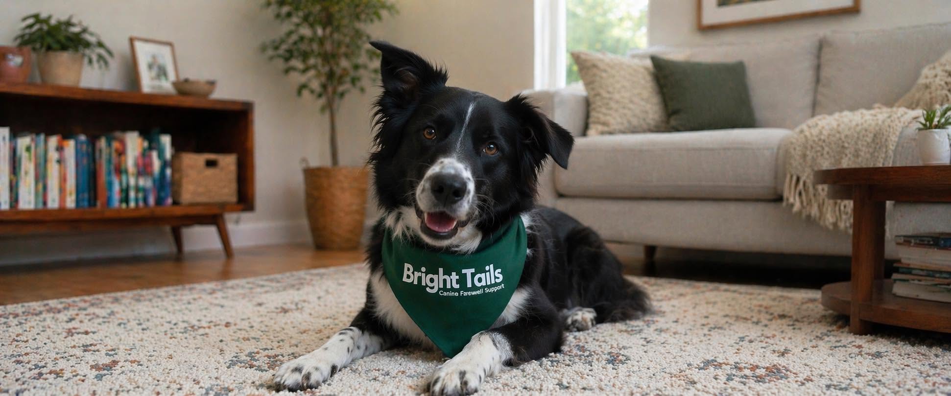 Happy dog supported by BrightTails